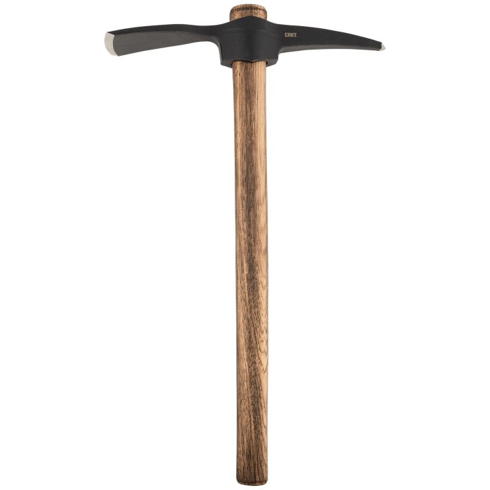 CRKT 2738 Chogan Mattock 2.14" 1055 Carbon Steel Blade, Fire Treated Tennessee Hickory Handle, 19" OAL