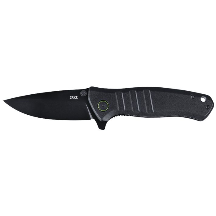 CRKT 6295 Dextro3.18" Folding Drop Point Plain Black TiNi D2 Steel Blade/Black Aluminum Handle Includes Pocket Clip