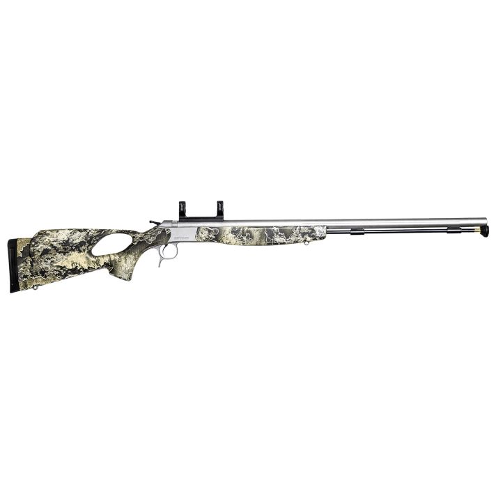 CVA PR2038SM Optima V2 Long Range 50 Cal 209 Primer 28" Matte Stainless Barrel, Drilled & Tapped Stainless Steel Receiver, Fixed Thumbhole Realtree Excape Synthetic Stock, DuraSight Dead-On Rail