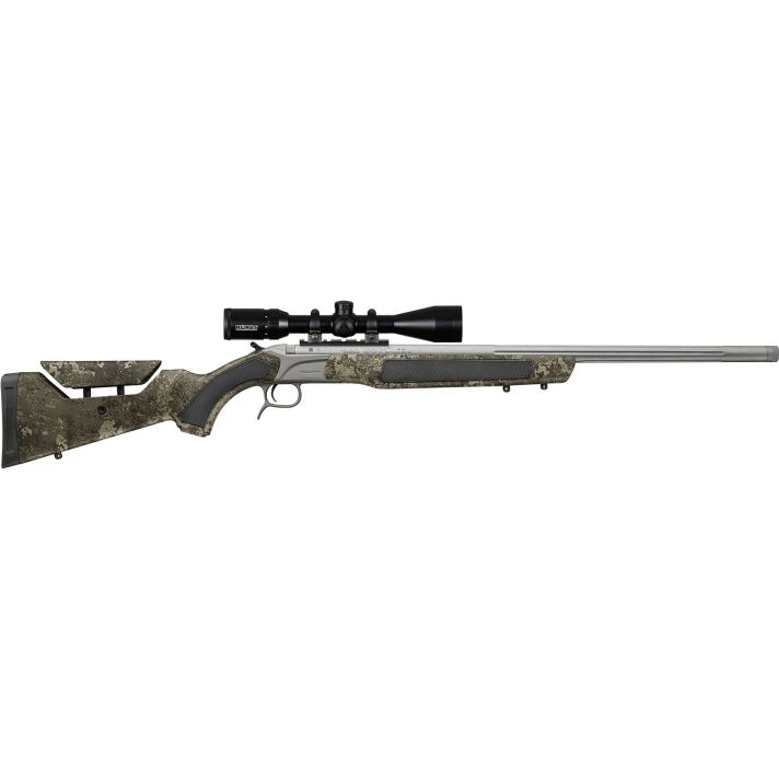 CVA PR6223NSC Accura MR-X 50 Cal 209 Primer 26" Sniper Gray Cerakote Fluted Threaded Barrel, TrueTimber Strata Adj Comb Synthetic Stock KonusPro