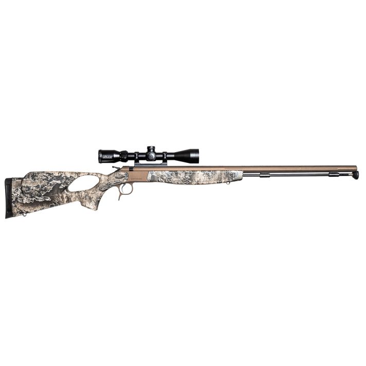 CVA PR2037NSC Optima V2 Long Range 50 Cal 209 Primer 28" Fluted, Burnt Bronze Barrel/Rec, Realtree Excape Ambi Thumbole Stock, Quick-Release Breech Plug, Konus 3-9x40mm Scope
