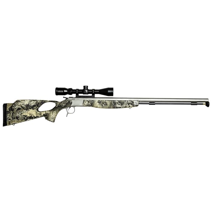 CVA PR2038SSC Optima V2 Long Range 50 Cal 209 Primer 28" Stainless Steel Barrel, Drilled & Tapped Stainless Steel Receiver, Fixed Thumbhole Realtree Excape Synthetic Stock, KonusPro3-9x40mm BDC Scope