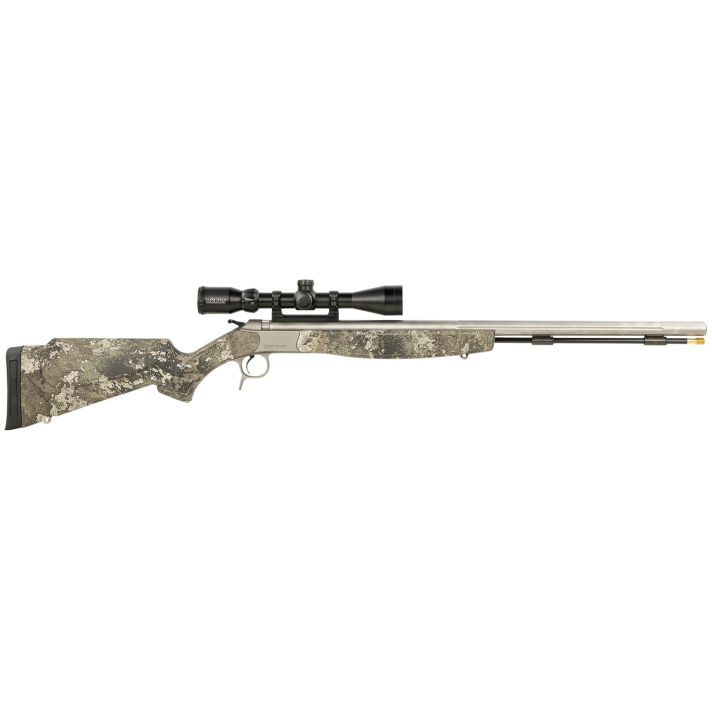 CVA PR6022SSC Optima V2 50 Cal 209 Primer 26" Stainless Fluted Barrel, Drilled & Tapped Stainless Steel Receiver, Fixed TrueTimber Strata Synthetic Stock, KonusPro3-9x40mm BDC Scope