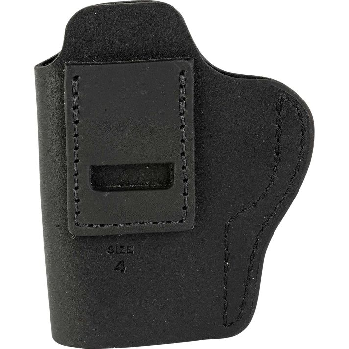 Uncle Mikes-leather(1791) UMIWB4MBLA Inside the WaistbandIWB Size 04 Matte Black Leather Belt Clip Fits Glock 17/19, Right Hand