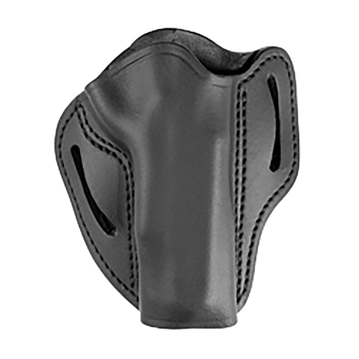 Uncle Mikes-leather(1791) UMOWB3MBLR Outside The Waistband Holster OWB Size 03 Matte Black Leather Belt Slide Fits 1911 5" Right Hand