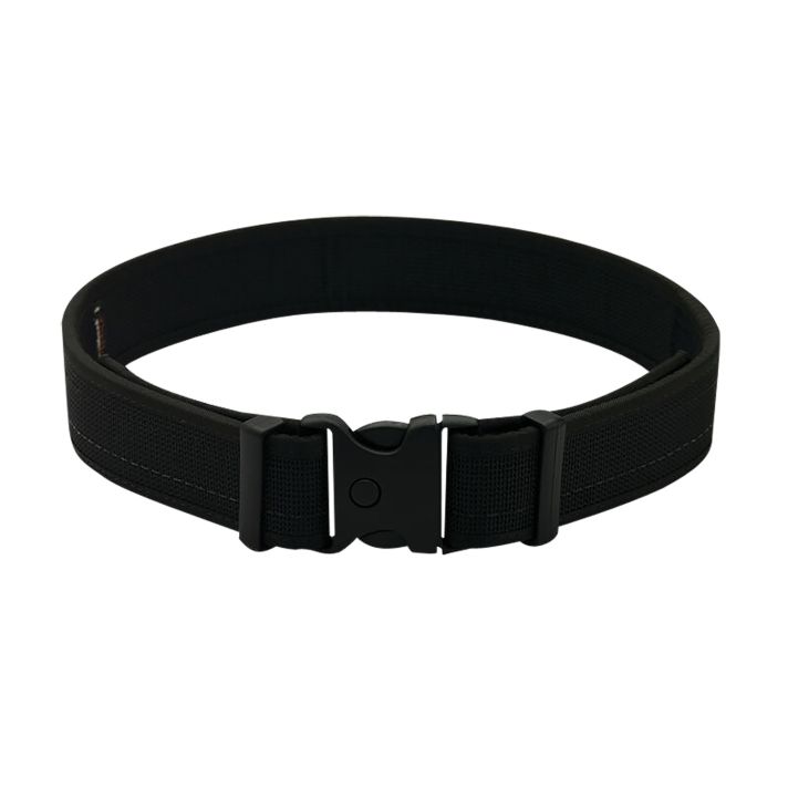 Uncle Mikes-leather(1791) BLTUM44/48MBL Deluxe Duty Gun Belt Matte Black Double Layer Nylon 44/48 2" Wide Buckle Closure