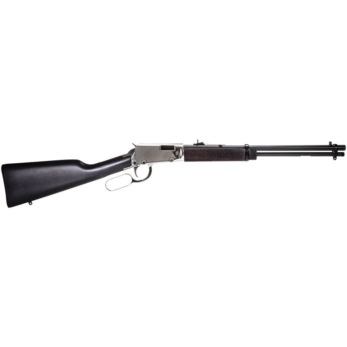 Rossi RL22181WD-NI Rio Bravo22 LR 15+1 18" Black Polished Alloy Steel Barrel, Nickel Stainless Steel Receiver, Hardwood Fixed Stock, Right Hand