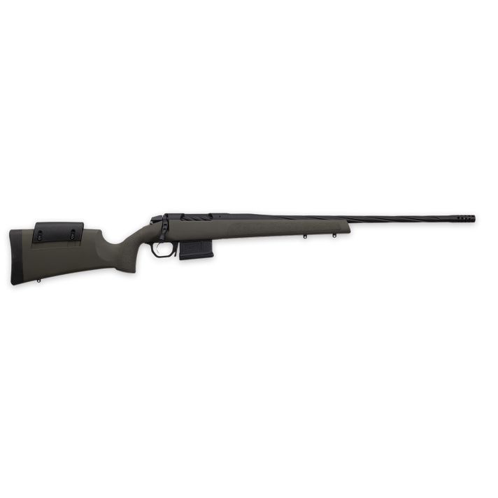 Weatherby 3WRXP243NR4B 307 Range XP 243 Win 5+1 22" Fluted Barrel, Black Barrel/Rec, OD Green Synthetic Stock with Adj. Cheek Rest, Accubrake Muzzle Brake, TriggerTech Trigger