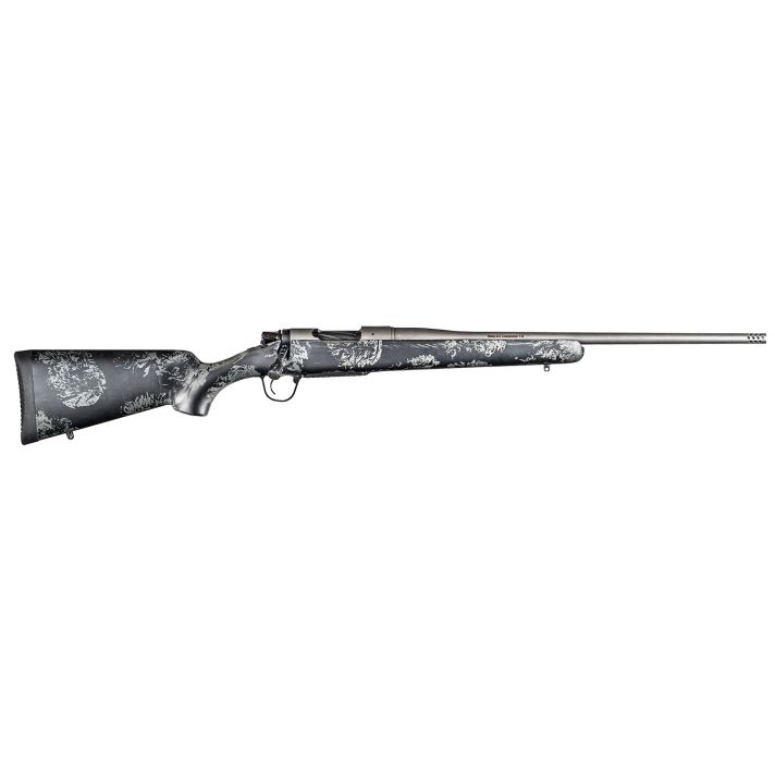 Christensen Arms 8010119000 Mesa FFT 7mm PRC 3+1 22" Threaded Barrel, Tungsten Gray Cerakote, Black with Gray Webbing Stock