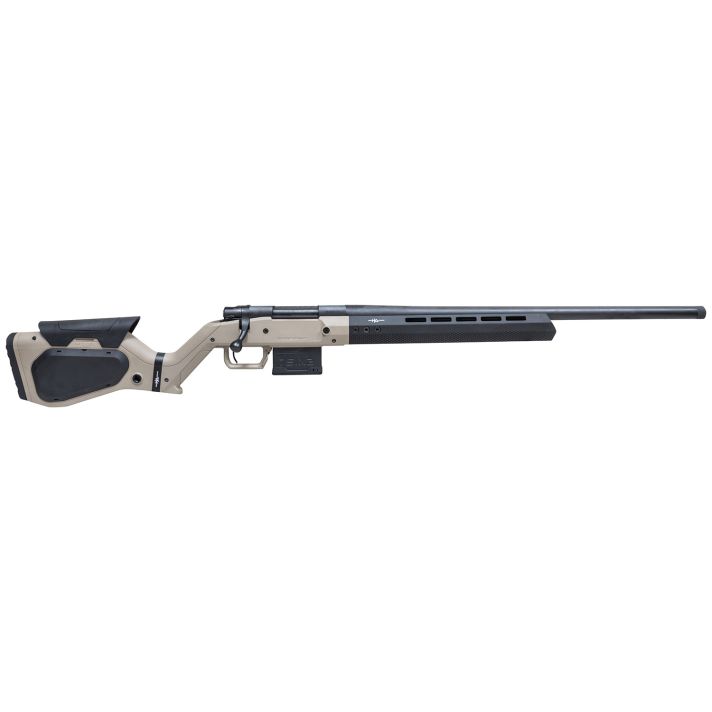 Howa HHERA65CHBTAN M1500 Hera 6.5 Creedmoor 5+1 24" Heavy Threaded Barrel, Black Rec, Tan & Black Hera H7 Chassis Stock