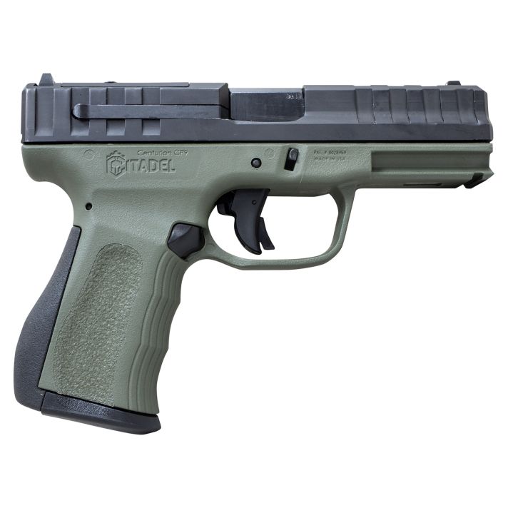 Citadel CITCP9ODG Centurion CP9 Compact Frame 9mm Luger 14+1, 4" Black Steel Barrel, Optic Ready/Serrated Steel Slide, OD Green Polymer Frame & Grip