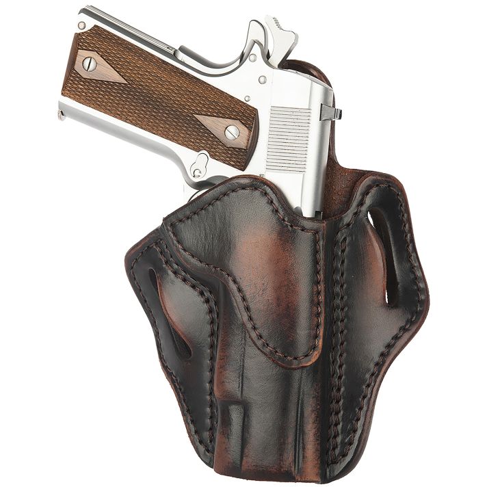 1791 Gunleather ORBH1VTGR BH1 Optic Ready OWB 01 Vintage Leather Belt Slide Fits 4-5" 1911 Right Hand