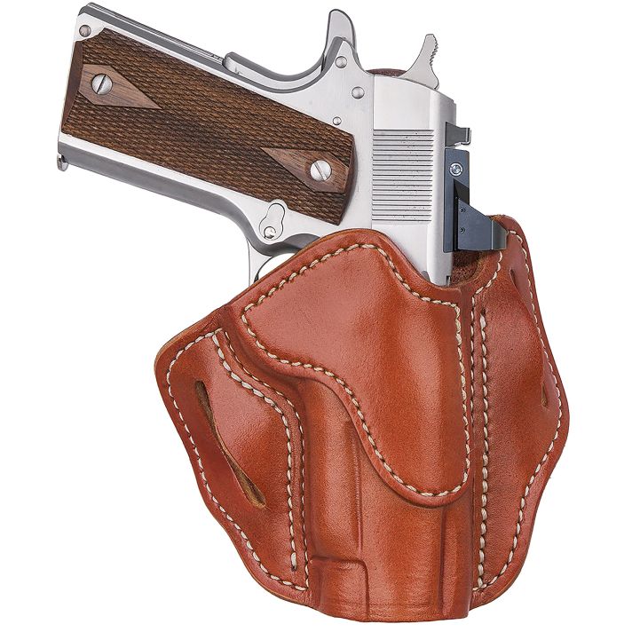 1791 Gunleather ORBH1SCBRR BH1S Optic Ready OWB Classic Brown Leather Belt Slide Fits 1911 Fits 3.5-4.25" Barrel Right Hand