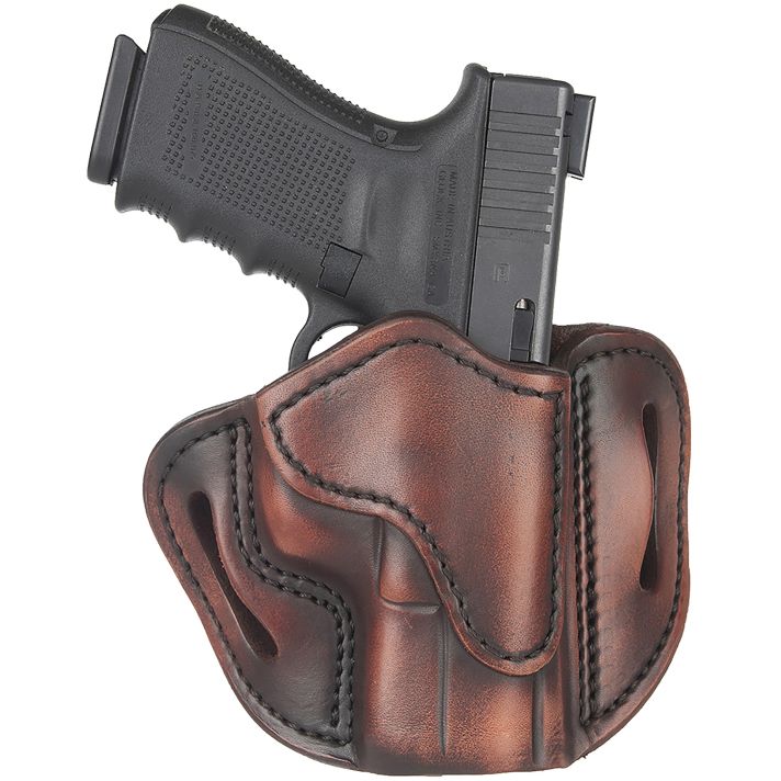 1791 Gunleather ORBH21VTGR BH2.1 Optic Ready OWB Size 2.1 Vintage Leather Belt Slide Fits S&W M&P Shield/Glock 17/Springfield XD9 Right Hand