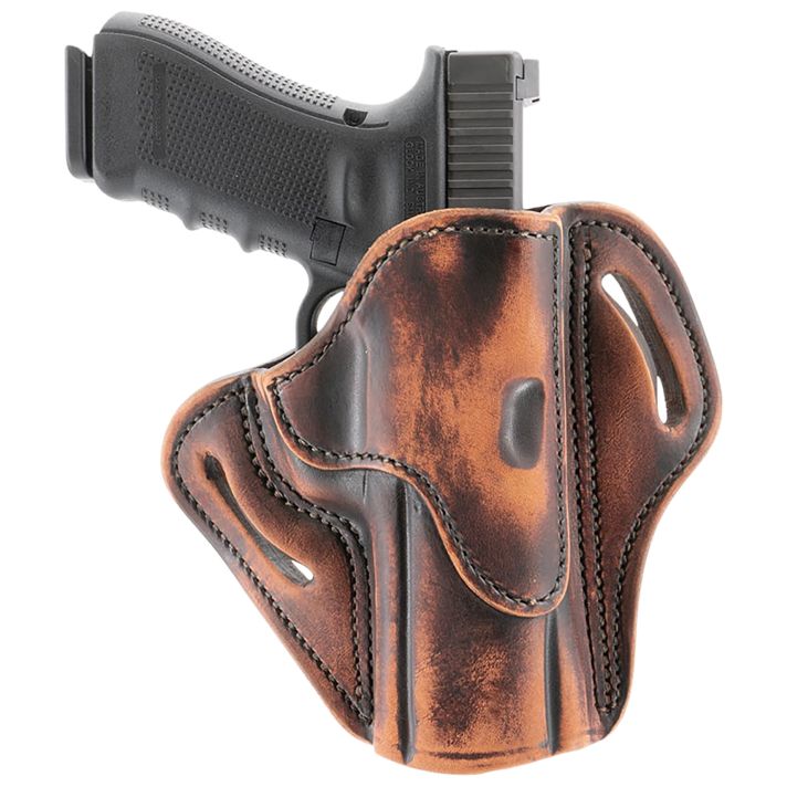 1791 Gunleather ORBH24SVTGR BH2.4S Optic Ready Size 2.4S Vintage Leather Belt Slide Fits H&K VP9SK/FN 509 Right Hand
