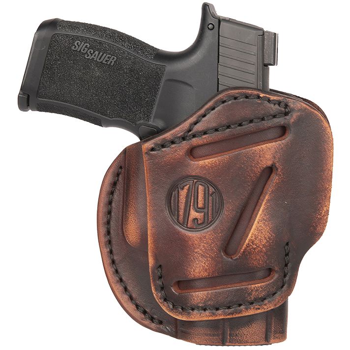 1791 Gunleather 3WH2VTGA 3-WayIWB/OWB Size 02 Vintage Leather Belt Loop Fits Ruger LCP Fits S&W Bodyguard Fits Glock 42 Ambidextrous Hand