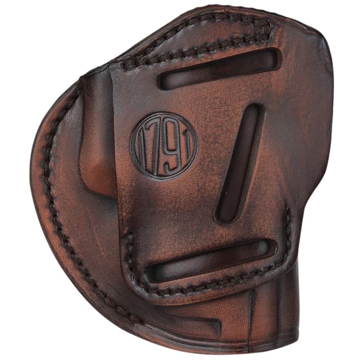 1791 Gunleather 3WH3VTGA 3-WayIWB/OWB Size 03 Vintage Leather Belt Loop Fits Ruger LC9 Fits Glock 26 Ambidextrous Hand