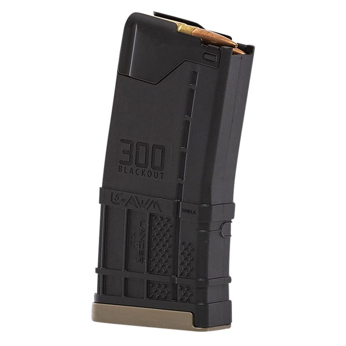 LancerL5AWM Blackout 20rd 300 Blackout For AR-15 Opaque Black Polymer