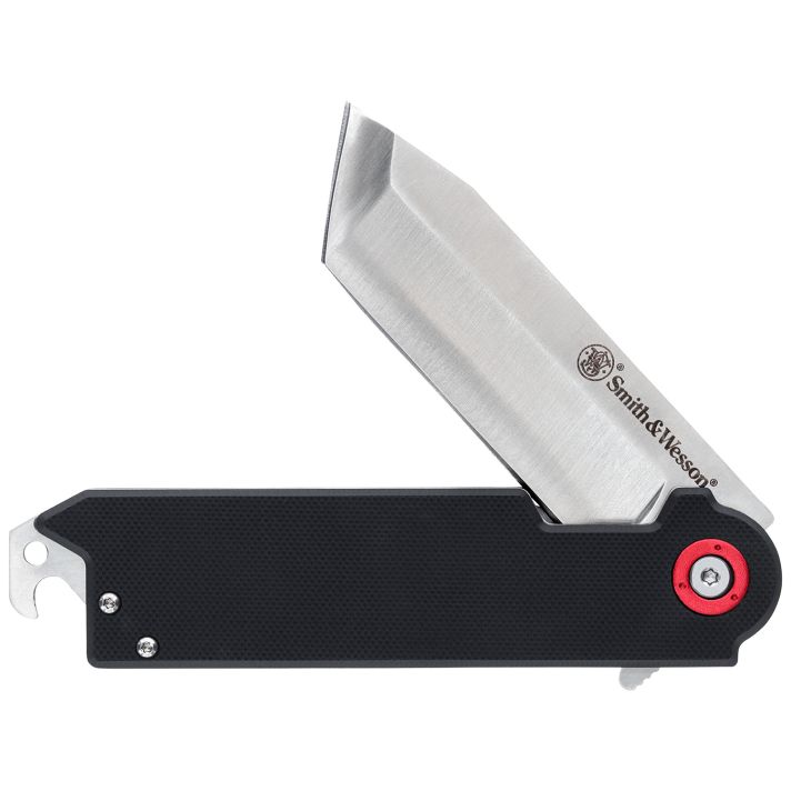 Smith & Wesson Knives 1193144 Big Benji3.50" Folding Plain Stainless Steel Blade 4.25" Black