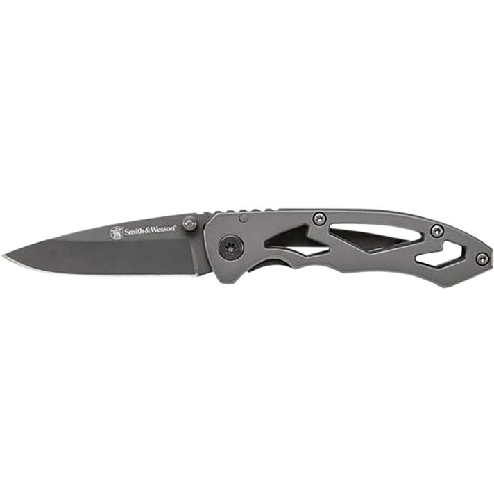 Smith & Wesson Knives CK400CP Skeletonized2.20" Folding Drop Point Plain Stainless Steel Blade 3.20" Handle Includes Pocket Clip