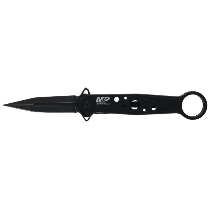 Smith & Wesson Knives 1193183 M&P Folding Dagger Folding Dagger Plain Black 8Cr13MoV SS Blade