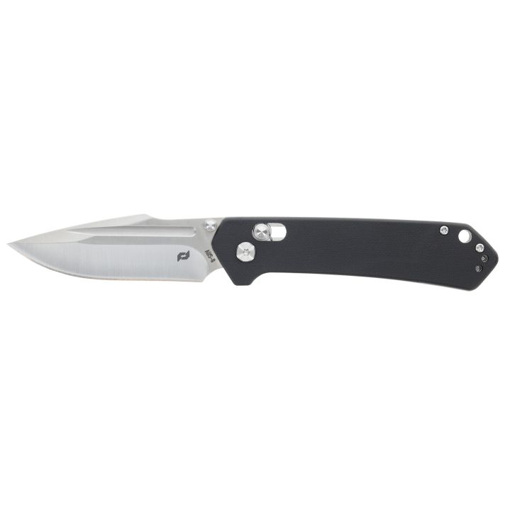 Schrade 1182620 Divergent3.06" Folding Modified Drop Point Plain Satin AUS-8A SS Blade 4.31" Black G10 Handle
