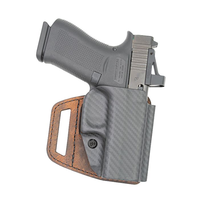 Versacarry VSL211SHD V-SlideOWB Brown Leather/Polymer Belt Slide Fits M&P Shield Right Hand