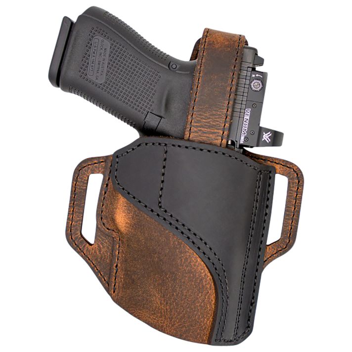 Versacarry TR22112 TrooperOWB Size 01 Black/Brown Leather Belt Slide Right Hand