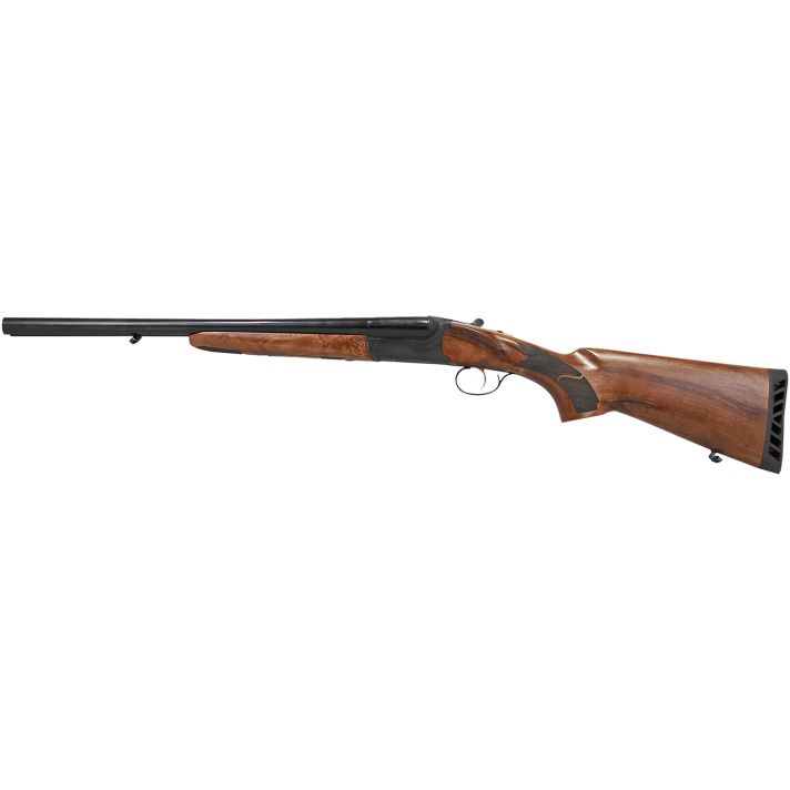 Iver Johnson Arms IJ800-20 IJ80012 Gauge Break Open 3" 2 Shot 20" Black Side By Side Barrel, Black Steel Receiver, Fixed Walnut Wood Stock, Ambidextrous