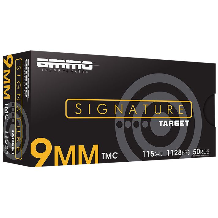 Ammo Inc 9115TMCA50 Signature9mm Luger 115gr Total Metal Case 50 Per Box/20 Case