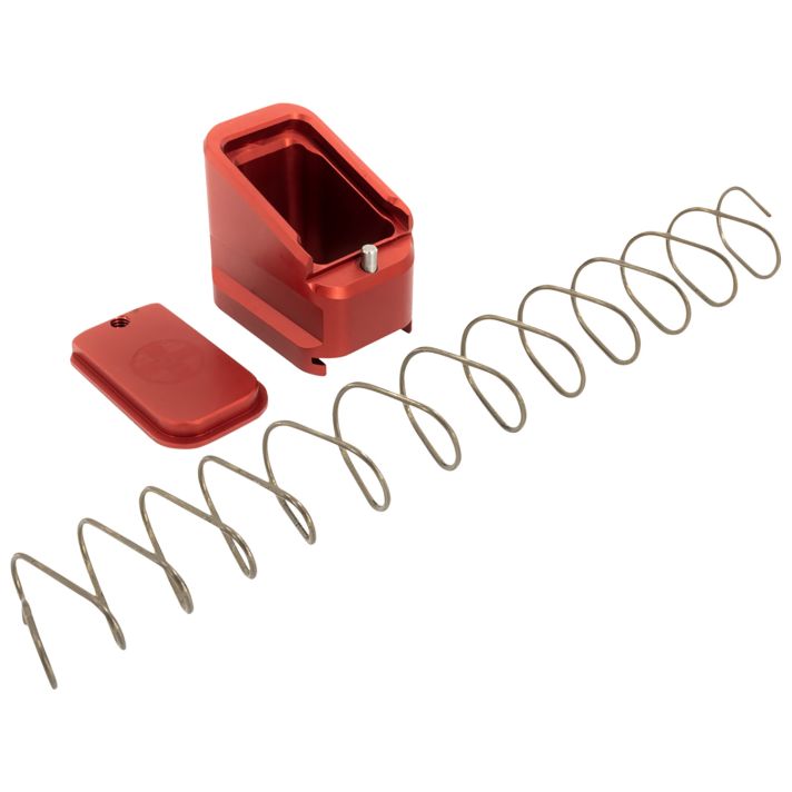 Shield Arms CZP10CME5RED Magazine Extensionfor CZ P10-C/P07, 5rd (9mm), 4rd (40S&W), Red Aluminum