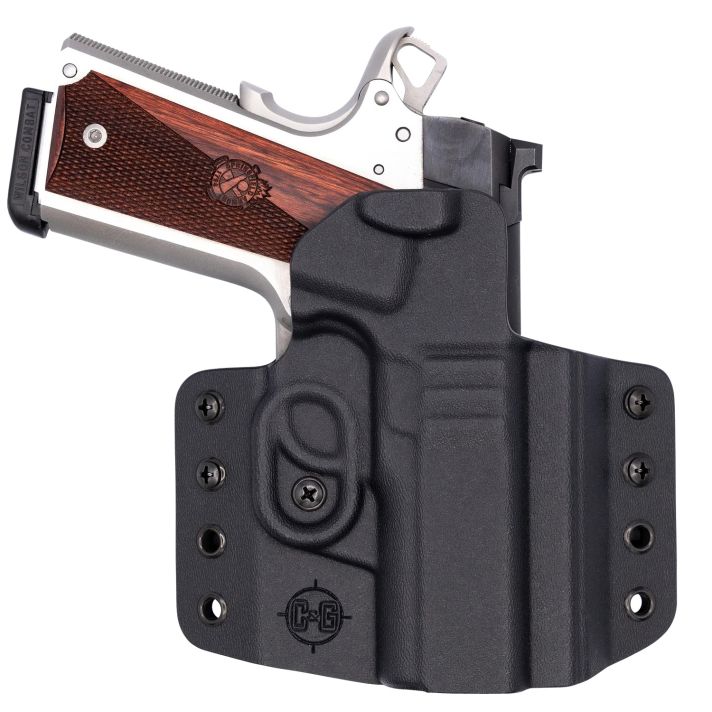 C&G Holsters 1862100 CovertOWB Black Kydex Belt Loop Fits 1911 3.5" Right Hand