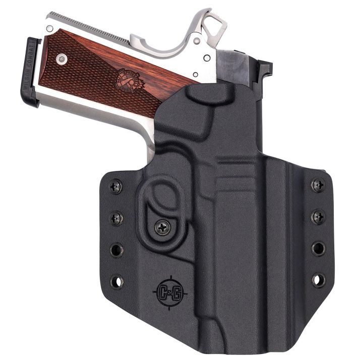 C&G Holsters 1856100 CovertOWB Black Kydex Belt Loop Fits 1911 4.25"/ Wilson Combat EDC X9 Right Hand
