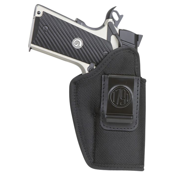 1791 Gunleather PNIWB4BLKR Premium NylonIWB Size 04 Black Ballistic Nylon Belt Clip Right Hand
