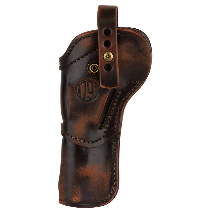 1791 Gunleather SARVH55VTGA Single Action 5.5 Open Carry Vintage Leather Belt Ambidextrous