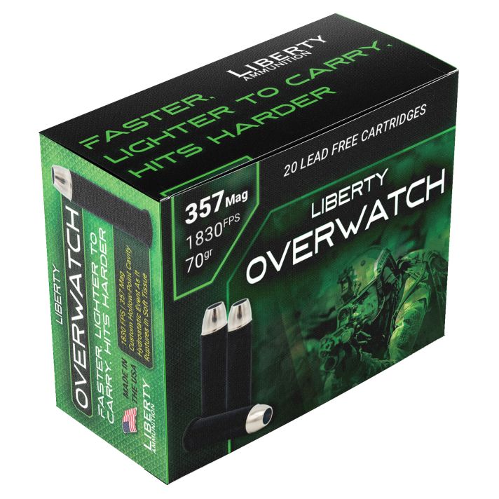 Liberty Ammunition LAOW357701830 OverWatch357Mag 70gr Open Cavity Design 20 Per Box/50 Case
