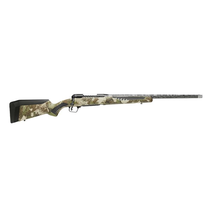 Savage Arms 58019 110 UltraLite 28 Nosler 2+1 22" Threaded Carbon Fiber Wrapped Barrel, Black Melonite Rec, Woodland Camo AccuStock with AccuFit