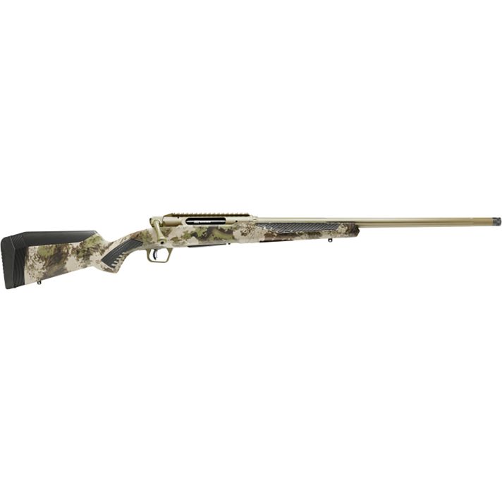 Savage Arms 58026 Impulse Big Game 300 Win Mag 2+1 24" Threaded, Hazel Green Barrel/Rec, Woodland Camo AccuStock with AccuFit, Includes Detachable Box Mag