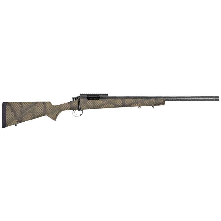 Proof Research 135297 Glacier TI Full Size 7mm PRC 4+1 24" Carbon Fiber Match Grade Threaded Barrel, Black Cerakote Titanium Receivern w/Picatinny Rail, Fixed PROOF Hunter TFDE Carbon Fiber Stock