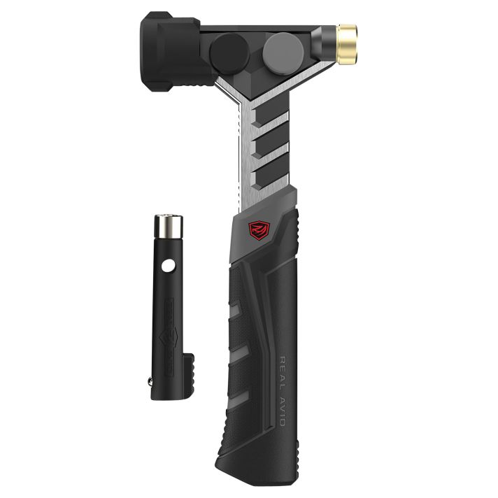 Real Avid AVARMHAM Armorer's Hammer Black/Stainless, Features Magnetic Pin Starter & Interchangeable Heads, Includes Roll-Pin Punch Starter