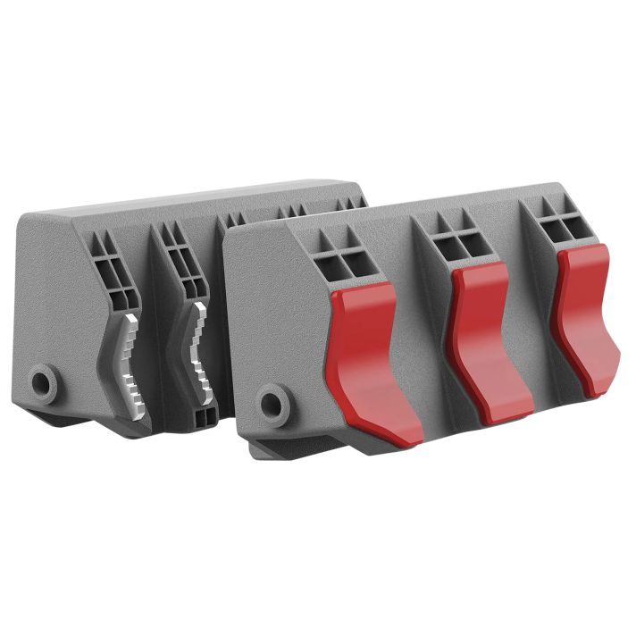 Real Avid AVSFJPF Smart-Jaws Tube-Fit Sleeves Reversible Gray/Red Rubber Overmold & Steel Side