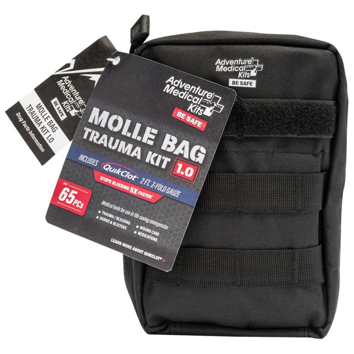 Adventure Medical Kits 20640299 MOLLE Bag Trauma Kit 1.0 Treats Injuries/Illnesses Black