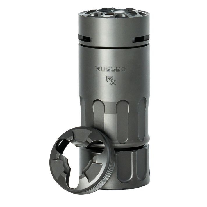 Rugged Suppressors RX001 RX Blast Diverter/Brake Black Nitride Stainless Steel, Dual Taper Locking System Adapter, Muzzle Caps Included