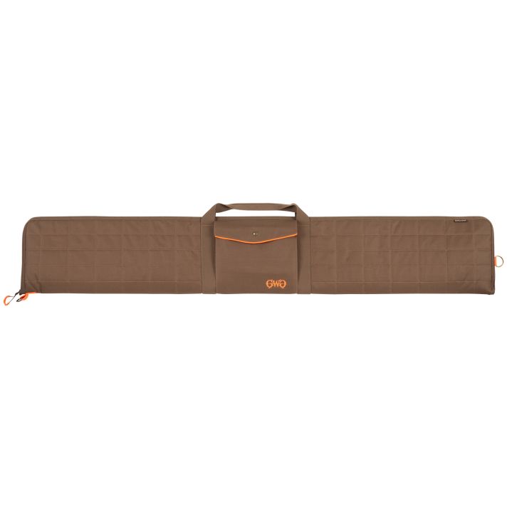 Allen 1104-52 Highland Shotgun Case 52" Brown Quilted Polyester Exterior, Front Flap Pocket w/Magnetic Closure, Lockable Zipper