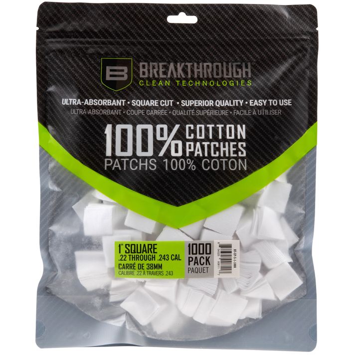 Breakthrough Clean BTCPS11000 Square Patches 243/270 Cal 1" 1000 pieces