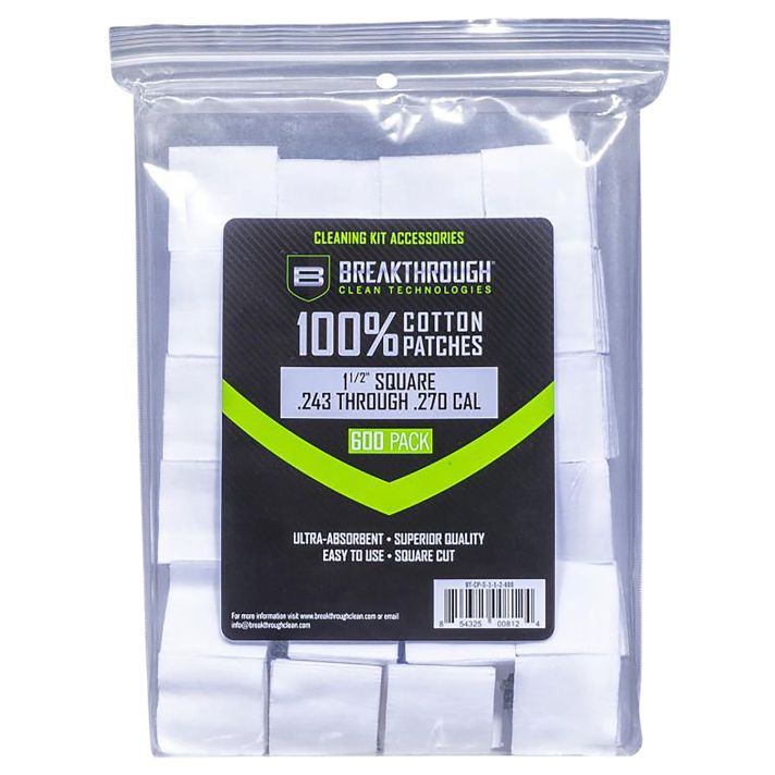 Breakthrough Clean BTCPS112600 Square Patches 243/270 Cal 600 pieces
