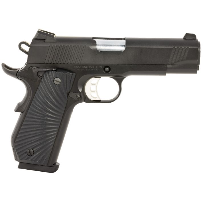 SDS Imports 10100102 1911 Devil Ray Carry 45 ACP 8+1 4.25" Stainless Steel Barrel, Black Cerakote Serrated Steel Slide, Black Cerakote Steel Frame w/Beavertail, Black Sunburst G10 Grips