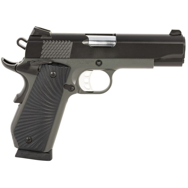 SDS Imports 10100106 1911 Stingray Carry 9mm Luger 9+1 4.25" Stainless Steel Barrel, Black Cerakote Serrated Steel Slide, Black Cerakote Aluminum Bobtail Frame, Black Sunburst G10 Grips