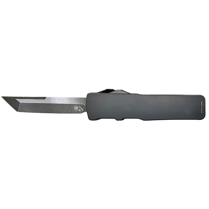 Templar Knife XMBR221 Premium LW Excalibur Slim 3.25" OTF Tanto Plain Black Oxide Stonewashed D2 Steel Blade, 5" Black Aluminum/Rubber Handle