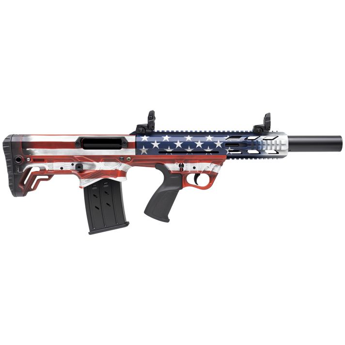Gforce Arms GFY1USA GFY-1 USA 12 Gauge Semi-Auto 3" 5+1 18.50" Black Threaded Barrel, American Flag Aluminum Receiver w/Picatinny Rail, American Flag Bullpup Polymer Stock, Black Polymer Grip
